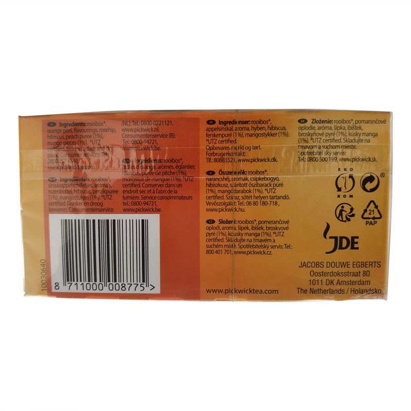 Pickwick Tee Rooibos Tee with Mango & Peach, 20 Tea