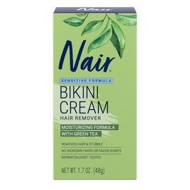 Nair Nair Bikini Cream with Green Tea Sensitive Formula, 1.7 Ounce