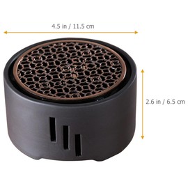 DEARMAMY Japanese Metal Teapot Heater Warmer Base Black Steel Tea Warmer with Tea Light Holder Candle Teapot Warmer for Teapot Tea Stove