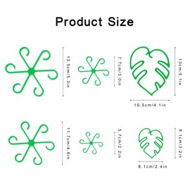 GEKIRO Plant Stem Supports for Indoor Plants, Reusable Monstera Plant Support, Plant Propagation Buddy, Sturdy Houseplant Accessories, Stable Leaf Buddy Plant Support Stakes, 6PCS Green
