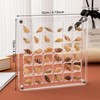 SSKHE 36 Grids Acrylic Magnetic Seashell Display Box, Clear Mini