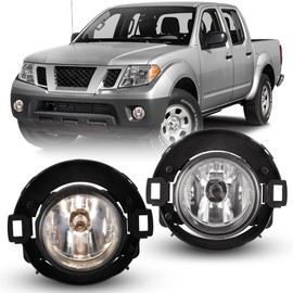 Nixon Offroad Fog Light Set for 2010-2019 Nissan Frontier, 2005-2015 Nissan Xterra w/Bulbs + Wiring Kit + Switch, Driving Fog Light Assembly Clear Lens Pair of Fog Lights - Driver & Passenger