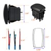 BACAUTOPARTS 12V 24V RED Led Horn Momentary Rocker Switch with