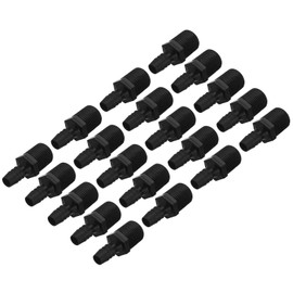 PATIKIL 3/8" Barb x 1/2" NPT Male Connector, 10 Pcs Plastic Hose Barb Fitting Industrial Hose Barb to Pipe Fitting Connect, Pipe Fitting Adapter for Water Air Fuel