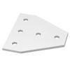 5PCS Flat Tie Plate Aluminum Alloy 5 Holes Compression Resistance