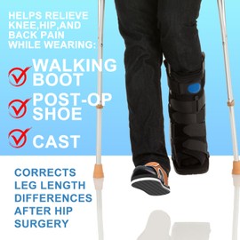 Shoe Leveler, Shoe Balancer, Ultra Lightweight & Comfort Shoes Lift for Walking Boot,Double Open Design - Small(fits Men US Size 6 to 8 or Women US Size 5.5 to 8.5)