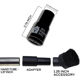 ALL PARTS ETC. Vacuum Carpet Brush Attachment, 1.25” Turbo Floor Brush Vacuum Accessories, Head Replacement for Shop Vac, Bissell, Nutone, Electrolux, Beam, Eureka (Carpet Brush Style May Vary)