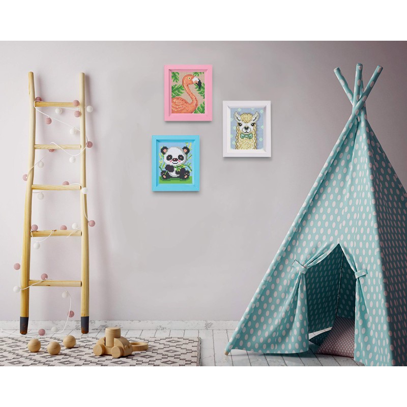 Pixnor 12 x 12 cm Flamingo Wall Art Pink