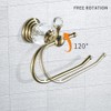 WOLIBEER Polished Gold Toilet Paper Holder, Brass Crystal Tissue Holder