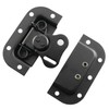 JCBIZ 2pcs Black 82x77mm Recessed Butterfly Twist Catch 3.2x3 Inch