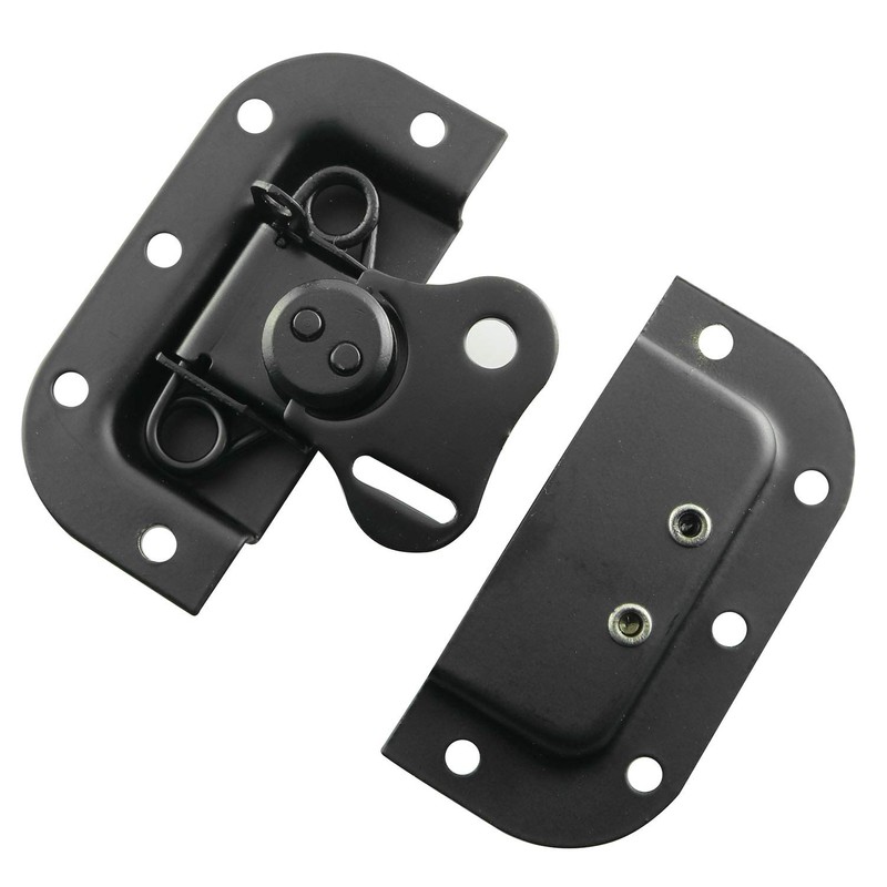 JCBIZ 2pcs Black 82x77mm Recessed Butterfly Twist Catch 3.2x3 Inch