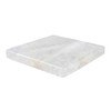 Natural White Quartz Cutting Board, 7.9" x 7.9" x 0.7"