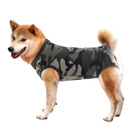Dotoner Dog Surgery Recovery Suit Spay Suit for Female Dog Onesie Surgical Shirt Male Bodysuit E-Collar Alternative Anti Licking Dog Vest for Small Large Dogs(3XL,Camo)