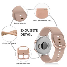 ViCRiOR Bands Compatible with Garmin Venu / Venu Sq Smart Watch, 6PCS Soft Silicone Fadeless Pattern Printed Floral Replacement Band for Garmin Vivoactive 3 / Vivomove / Luxe / HR (6Pack(Black+Smoke