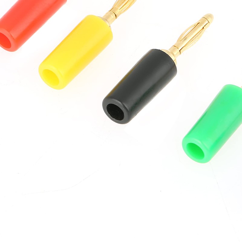 Duokon 2 mm Mixed Colours Banana Plug, Gold-Plated Musical Speaker