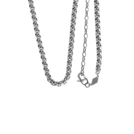 Fossil Men's ALL STACKED UP Stainless Steel Chain Necklace, JF04576040, Stainless Steel, No Gemstone