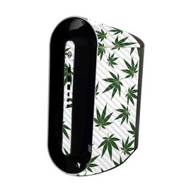 MightySkins Carbon Fiber Skin Compatible with Alienware Aurora R11 Gaming Desktop - Pot Leaves Green | Protective Textured Carbon Fiber Finish | Easy to Apply and Change Style | Made in The USA