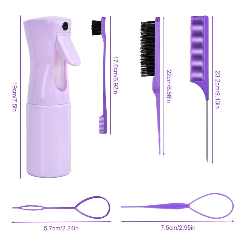 Kit De Peines Regadera Pinzas De Cabello Peines Cepillo Set
