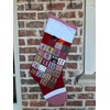 Handmade Jumbo size Classic Quilted Christmas Stocking Advent Calendar,25 Day