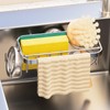 TAILI 4-in-1 Sponge Holder for Kitchen Sink with Strong Suction