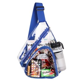 HULISEN Clear PVC Sling Bag Stadium Approved, Backpack with Adjustable Strap