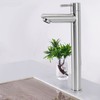 Single Cold Water Kitchen Faucet Stainless Steel Single Hole Bathroom