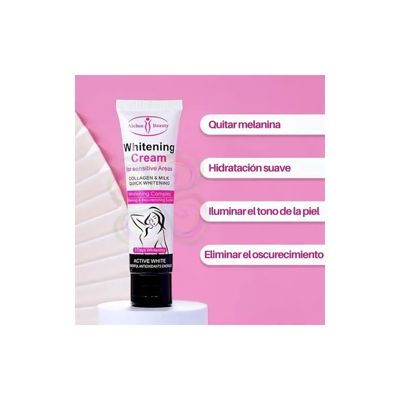 Crema Aclarante Axilas Codos Rodillas Hipoalergénica 50ml Universo en Linea