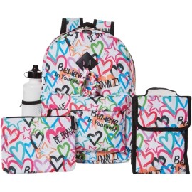 Club Libby Lu Mochila Escolar Viaje Con Botella + Lonchera + Lapicera + Dona Pelo + Mosquetón 40cm
