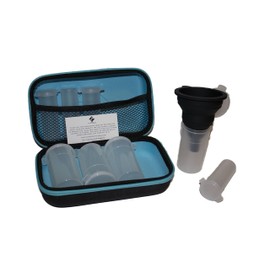 STAT Fitness Powdered Supplement Case (Blue) - Portable Protein Powder Supplement Container - BPA Free