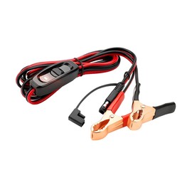 Norkmdi 7.9FT SAE Battery Alligator Clip Wire Harness with On/Off Switch, 16AWG 12V Sprayer Part Switch Wire Harness with Lamp, Quick Disconnect Extension Cord, Universal for Tractor ATV UTV