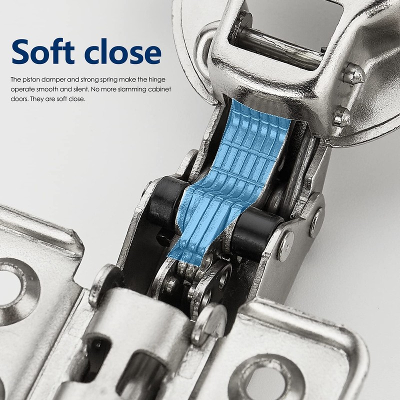Ravinte 60 Pack 30 Pairs European Kitchen Cabinet Hinges Soft
