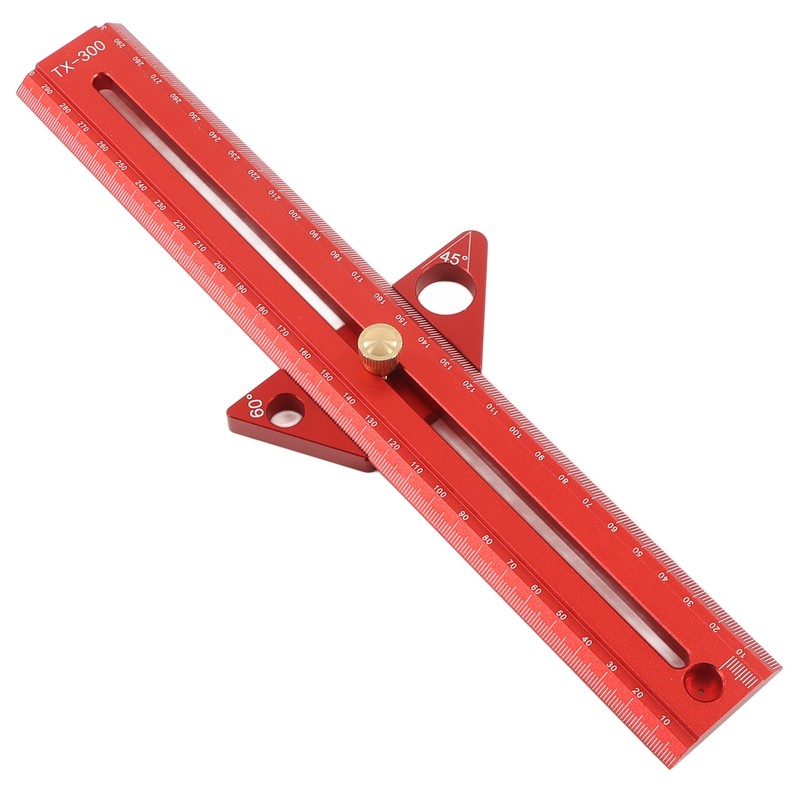 Woodworking T Track Ruler Multifunctional Aluminum Alloy Portable Wood Measuring