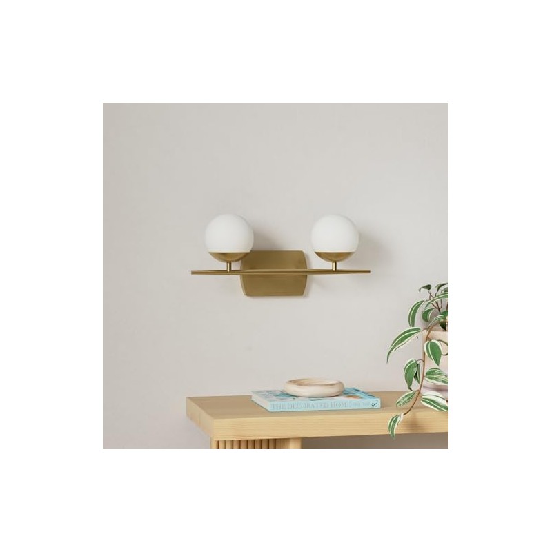 Kichler Jasper 16.5" Halogen Vanity Light in Natural Brass, 2-Light