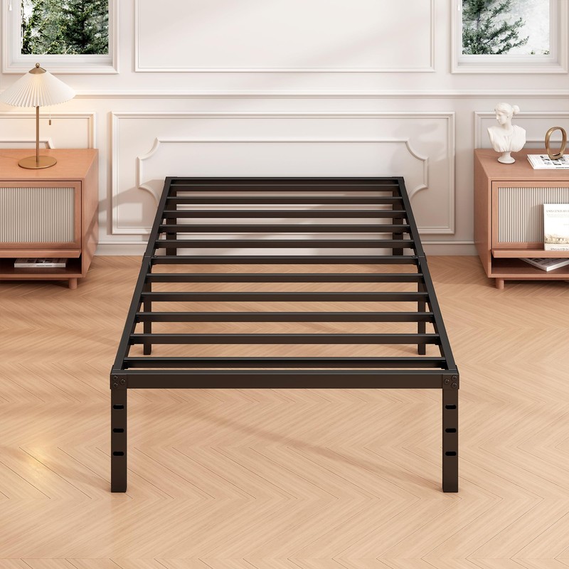 Hafenpo 14 Inch Twin Bed Frame - Sturdy Metal Platform