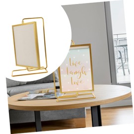 OHPHCALL Vintage Rotating Photo Frame Modern Metal Tabletop Holder for Home Decor Elegant Design for Sweet Memories for Living Room Bedroom Gold Medium