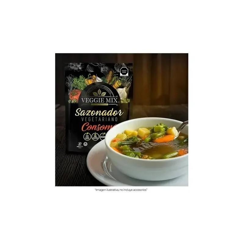 3x Consomé Sazonador Vegetariano En Polvo Veggie Mix 130g