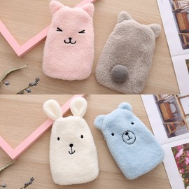 Insulating water bag, hot water compress, hot pack, winter hand warmer, waist and abdomen compress pack M11343 White 2ea