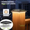 Solar Post Cap Lights Outdoor 12pack - Downward Lighting Waterproof