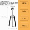 JUNADAEL J Mini cuchara para galletas, extra pequeña de 1/3