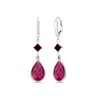 Gem Stone King 925 Sterling Silver Red Created Ruby and