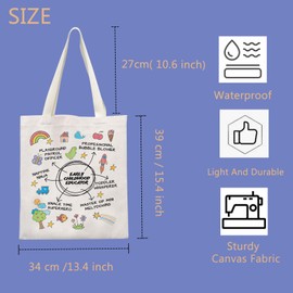 Early Education Gift Enlightment Teacher Appreciation Gift Preprimary Teacher Gift New Mother Gift Tote Bag (CHILDHOOD EDUCATOR CA)