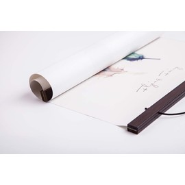 2 Pack Magnetic Poster Hanger Frame, 24x36 24x32 24x18 Light Wood Wooden Magnet Canvas Artwork Print Dowel Poster Hangers Frames Hanging Kit (Walnut, 24", 2 Packs)