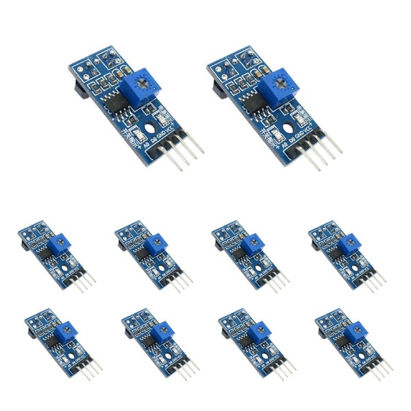 10-Pack TCRT5000 IR Reflective Sensor Modules – Obstacle Avoidance &