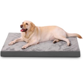 MeowMua Reversible Dog Crate Bed for Large Medium Dogs,Orthopedic Dog Bed with Egg Crate Foam, Removable Washable Cover Dog Bed Mat(35.0" L x 22.0" W x 3.0" Th)