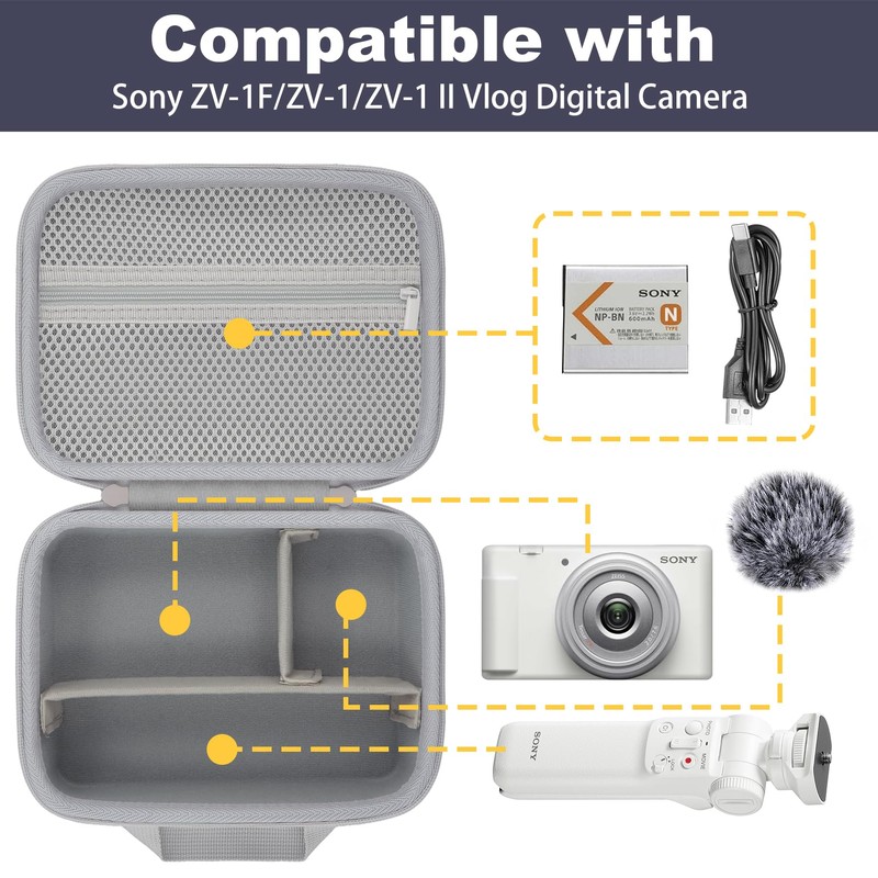 Baval for Sony ZV-1F/ZV-1/ZV-1 II Vlog Digital Camera Hard Carrying