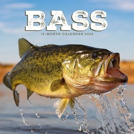 Carousel Calendars, Bass 2026 Wall Calendar, 12'' X 12'', 16-Month Calendar with Stapled Binding