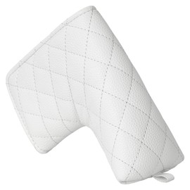 Golf Blade Ping-type Putter Head Cover Magnetic Closure Golf Club Protector Simple White Pu Leather
