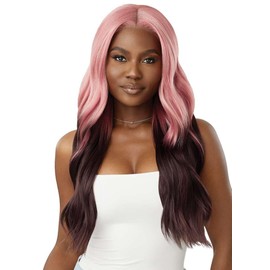 Outre Lace Front Wig -Perfect Hair Line 13X6 - Jaanay (ST DUST PINK OMBRE)