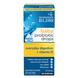 Mommys Bliss Probióticos  Vitamina D 400 UI Orgánica 10 ml para Bebé y toda la Familia. Sistema Óseo, Digestivo e Inmune. Cólicos, Gases y...         