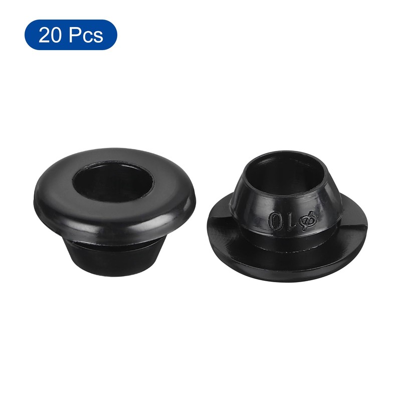 sourcing map 20Pcs Rubber Grommets 10mm Mount Dia, for 8mm